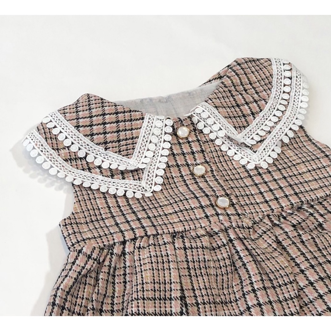 【新品】90 ワンピース フォーマル ベビー服 女の子 キッズ/ベビー/マタニティのキッズ服女の子用(90cm~)(ワンピース)の商品写真