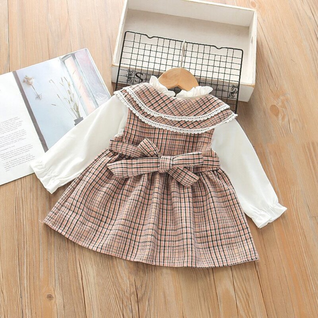 【新品】90 ワンピース フォーマル ベビー服 女の子 キッズ/ベビー/マタニティのキッズ服女の子用(90cm~)(ワンピース)の商品写真