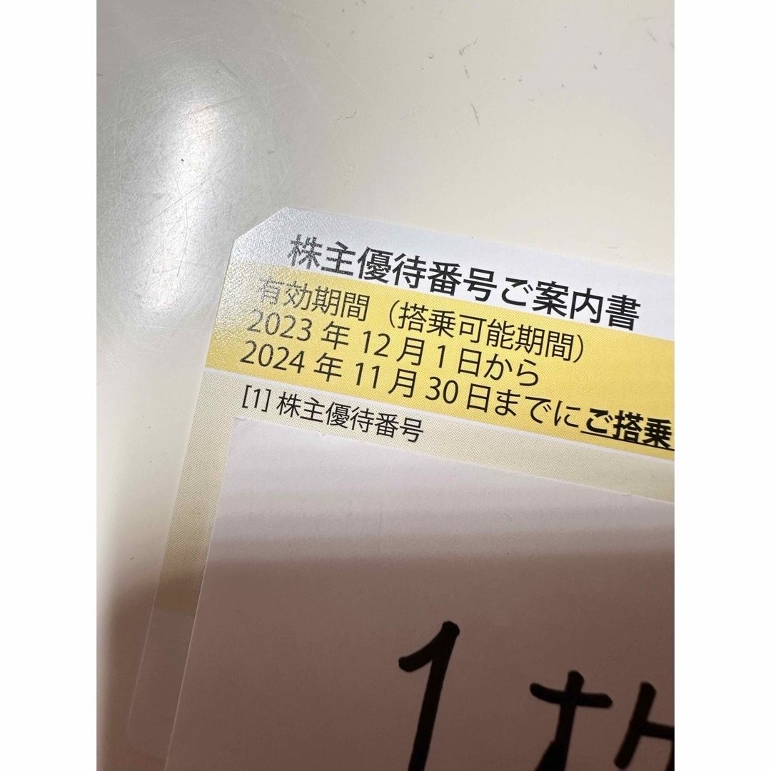 ANA(全日本空輸)(エーエヌエー(ゼンニッポンクウユ))のANA株主優待券1枚【最新】2024.11.30 チケットの優待券/割引券(その他)の商品写真