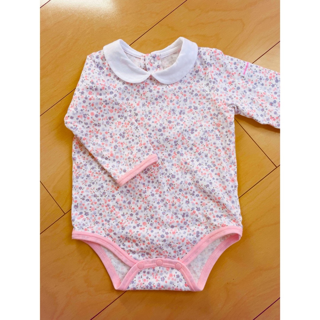 mikihouse(ミキハウス)の【美品】ミキハウス　ロンパース　女の子 キッズ/ベビー/マタニティのベビー服(~85cm)(ロンパース)の商品写真