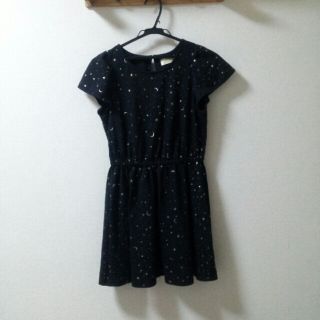 ダブルクローゼット(w closet)のwcloset 星柄ワンピース(ミニワンピース)