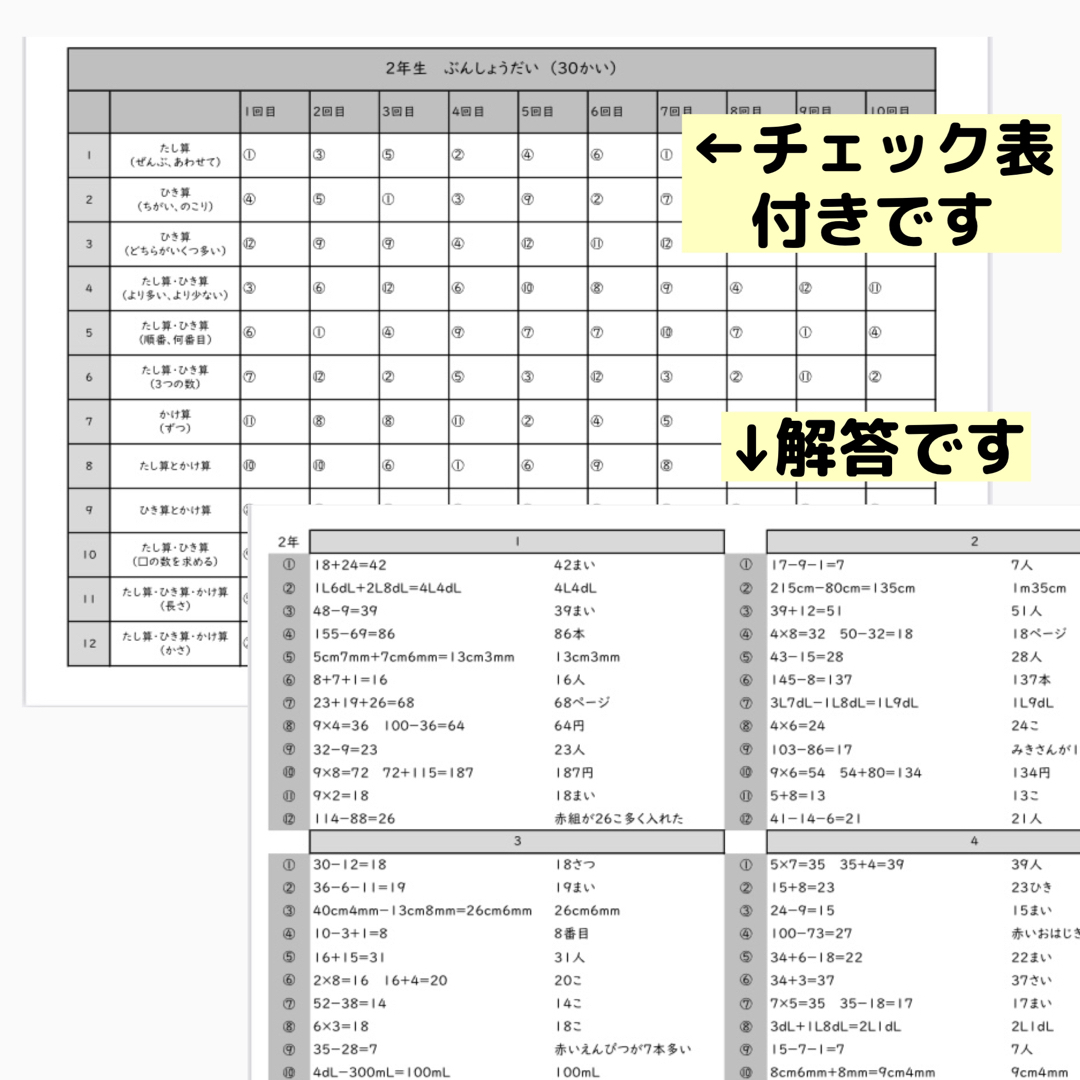 26  小学２年生　算数　文章題　プリント　ドリル　読解力　たし算　ひき算　計算 エンタメ/ホビーの本(語学/参考書)の商品写真