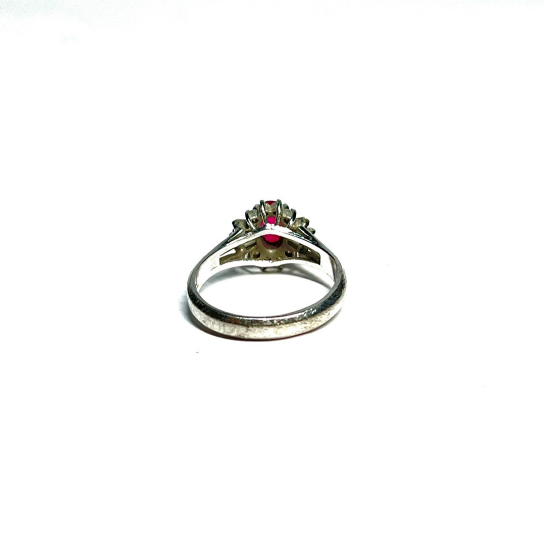 ルビー　リング　シルバー　指輪　鑑定済み　刻印有り レディースのアクセサリー(リング(指輪))の商品写真