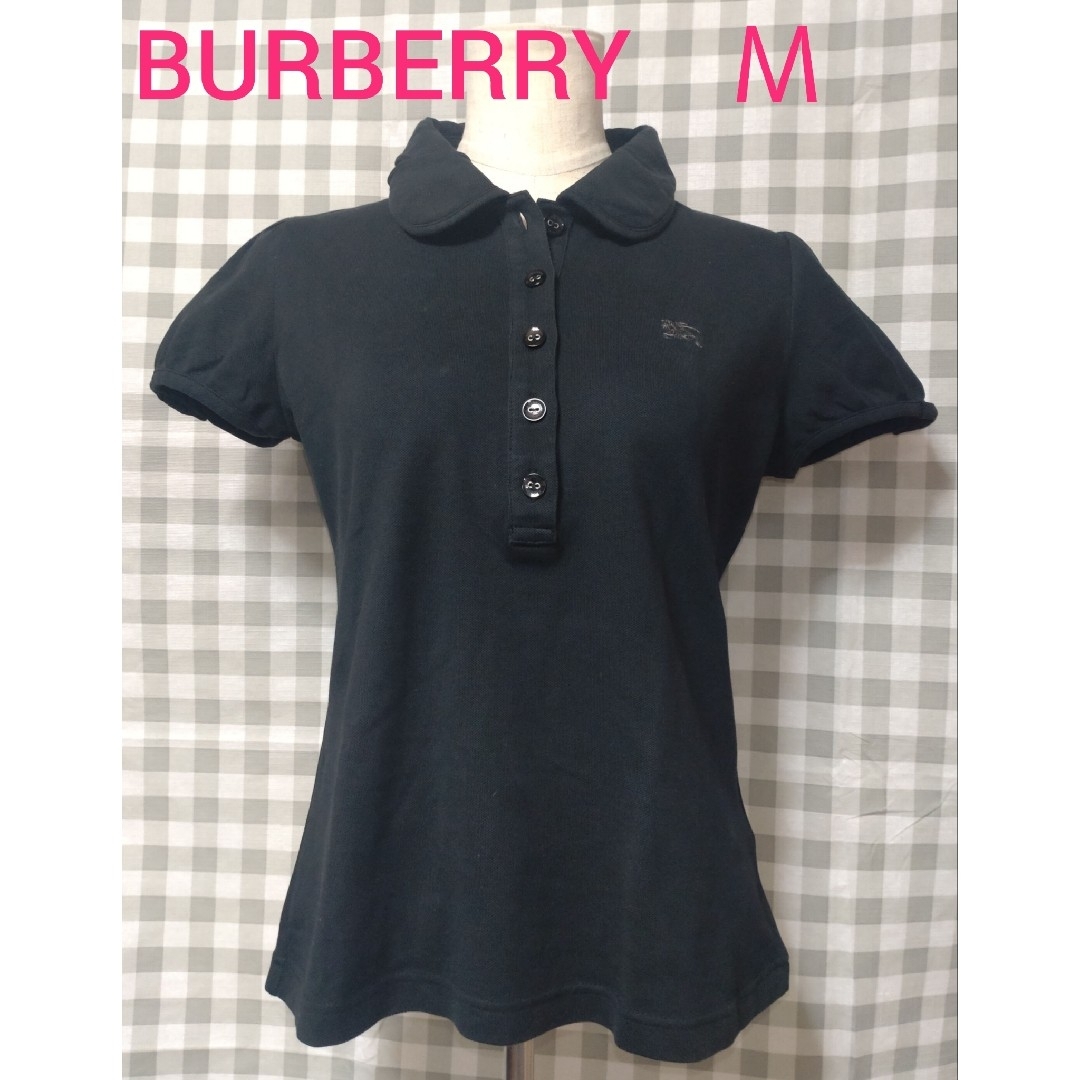 BURBERRY BLUE LABEL(バーバリーブルーレーベル)のバーバリー ポロシャツ 黒 38 レディースのトップス(ポロシャツ)の商品写真