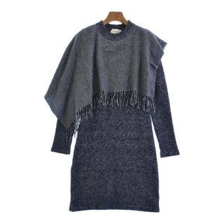 SPORTMAX スポーツマックス ワンピース -(XS位) 紺 【古着】【中古】(ひざ丈ワンピース)