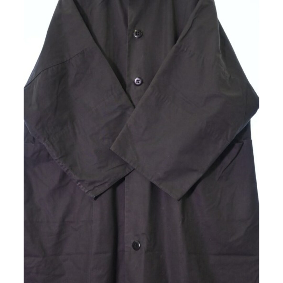 Toogood(トゥーグッド)のTOOGOOD トゥーグッド ステンカラーコート 2(M位) 黒 【古着】【中古】 メンズのジャケット/アウター(ステンカラーコート)の商品写真