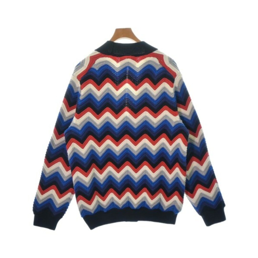 MISSONI(ミッソーニ)のMISSONI ミッソーニ カーディガン 46(M位) 青x赤x白等(総柄) 【古着】【中古】 メンズのトップス(カーディガン)の商品写真