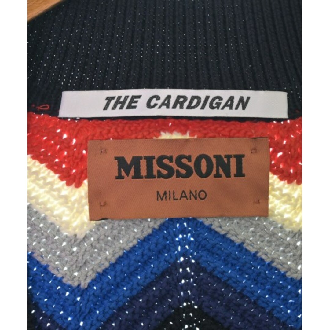 MISSONI(ミッソーニ)のMISSONI ミッソーニ カーディガン 46(M位) 青x赤x白等(総柄) 【古着】【中古】 メンズのトップス(カーディガン)の商品写真