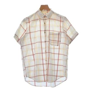 A.P.C. アーペーセー カジュアルシャツ XS 白x紺x茶等(チェック) 【古着】【中古】(シャツ)