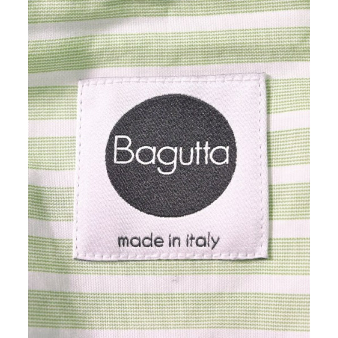 BAGUTTA(バグッタ)のBagutta バグッタ ドレスシャツ 38(S位) 緑x白(ストライプ) 【古着】【中古】 メンズのトップス(シャツ)の商品写真