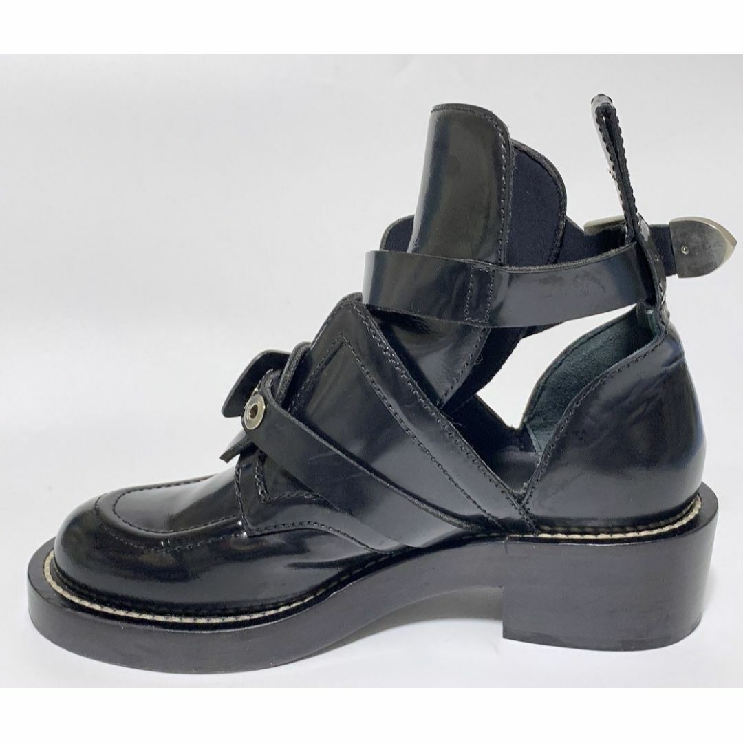 BALENCIAGA - バレンシアガ 35≒22cm ブーツ 黒 エナメル D3の BALENCIAGA - バレンシアガ 35≒22cm ブーツ 黒 エナメル D3の