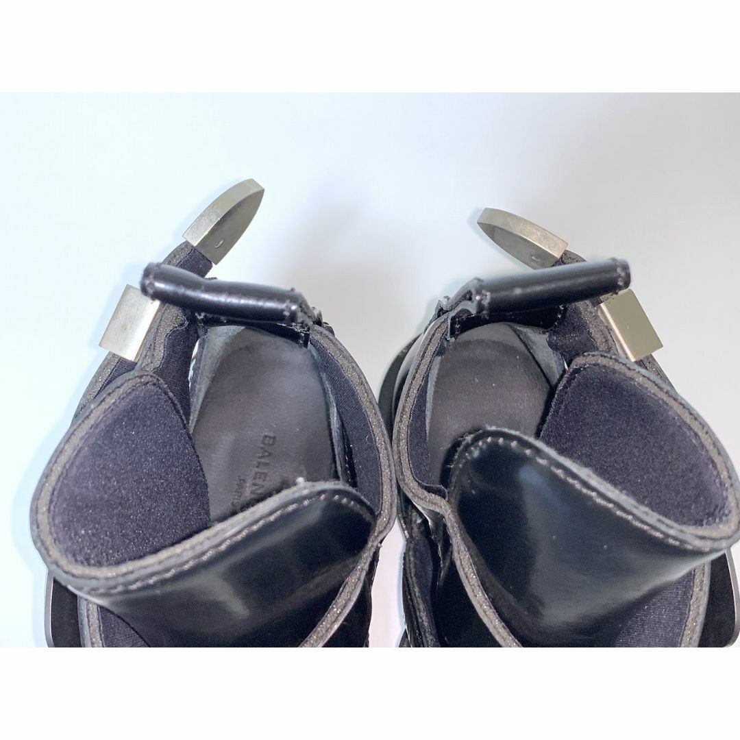 BALENCIAGA - バレンシアガ 35≒22cm ブーツ 黒 エナメル D3の BALENCIAGA - バレンシアガ 35≒22cm ブーツ 黒 エナメル D3の