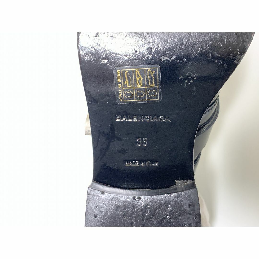 BALENCIAGA - バレンシアガ 35≒22cm ブーツ 黒 エナメル D3の BALENCIAGA - バレンシアガ 35≒22cm ブーツ 黒 エナメル D3の