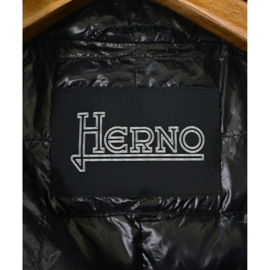 HERNO(ヘルノ)のHERNO ヘルノ ダウンジャケット/ダウンベスト 40(M位) 黒 【古着】【中古】 レディースのジャケット/アウター(ダウンジャケット)の商品写真