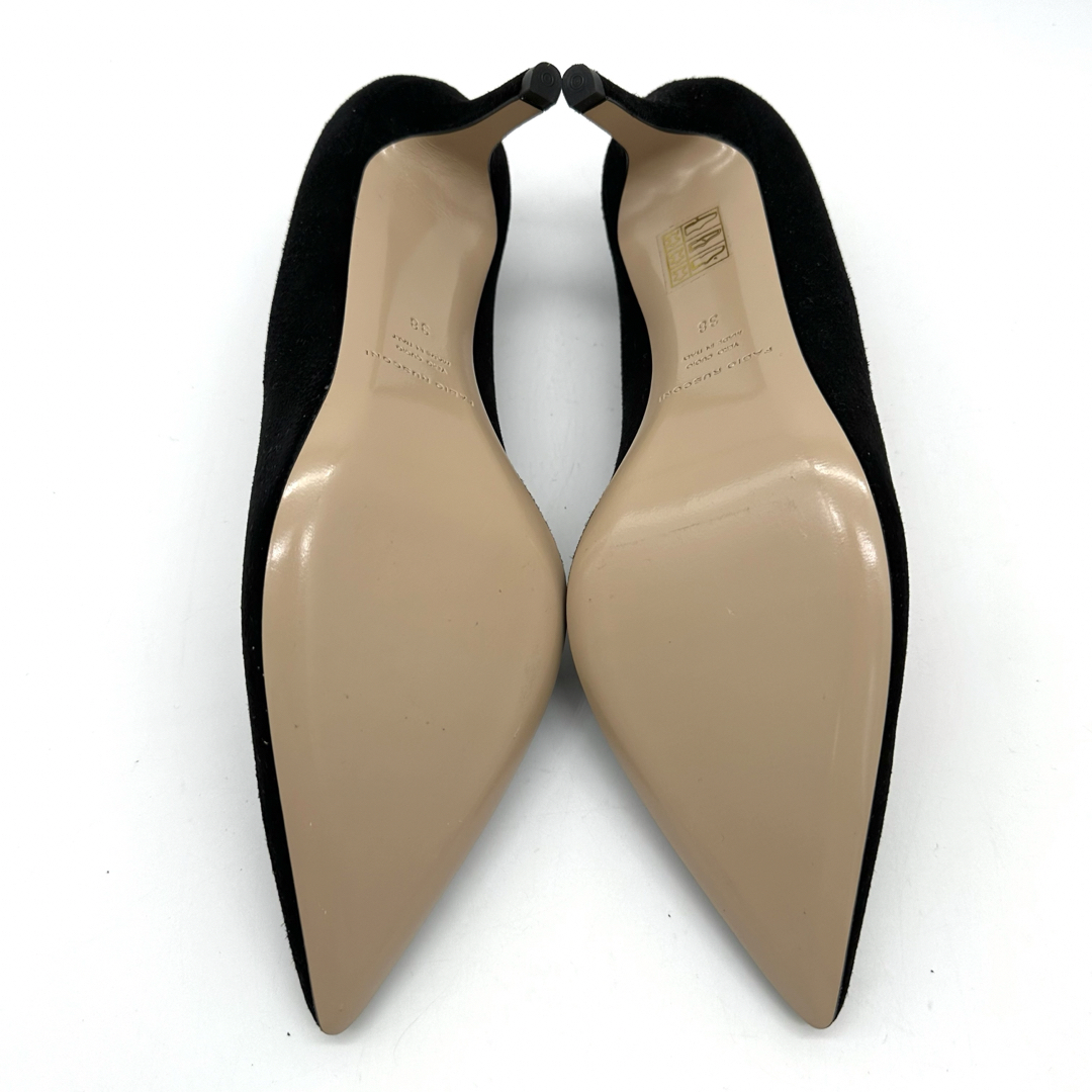 FABIO RUSCONI(ファビオルスコーニ)の〈新品〉FABIO RUSCONI ファビオ【24.5】スエードVカットパンプス レディースの靴/シューズ(ハイヒール/パンプス)の商品写真