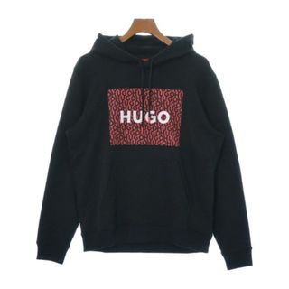 ヒューゴボス(HUGO BOSS)のHUGO BOSS ヒューゴボス パーカー S 黒 【古着】【中古】(パーカー)