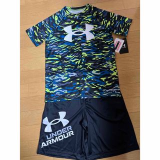 アンダーアーマー(UNDER ARMOUR)の新品　アンダーアーマー YLG 150cm パンツ　半袖Tシャツ　上下セット(Tシャツ/カットソー)