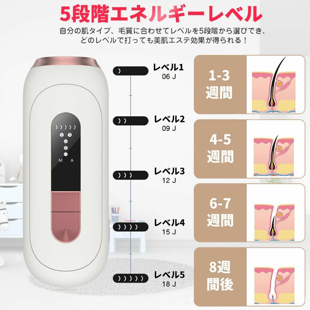 脱毛器 IPL光脱毛器 VIO対応 脱毛器 メンズ VIPAPA 家庭用脱毛器 メンズのジャケット/アウター(ノーカラージャケット)の商品写真