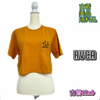 RVCA - ルーカ トップス クロップド バックプリント Tシャツ AJ043-205 半袖