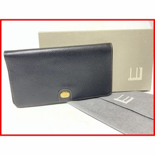 Dunhill - dunhill ダンヒル 二つ折り 札入れ 長財布 黒 箱付 jts2