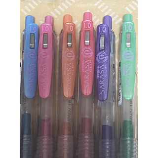 SARASA ボールペン カラーペン 紫 緑 オレンジ ピンク 水色 赤 限定(ペン/マーカー)