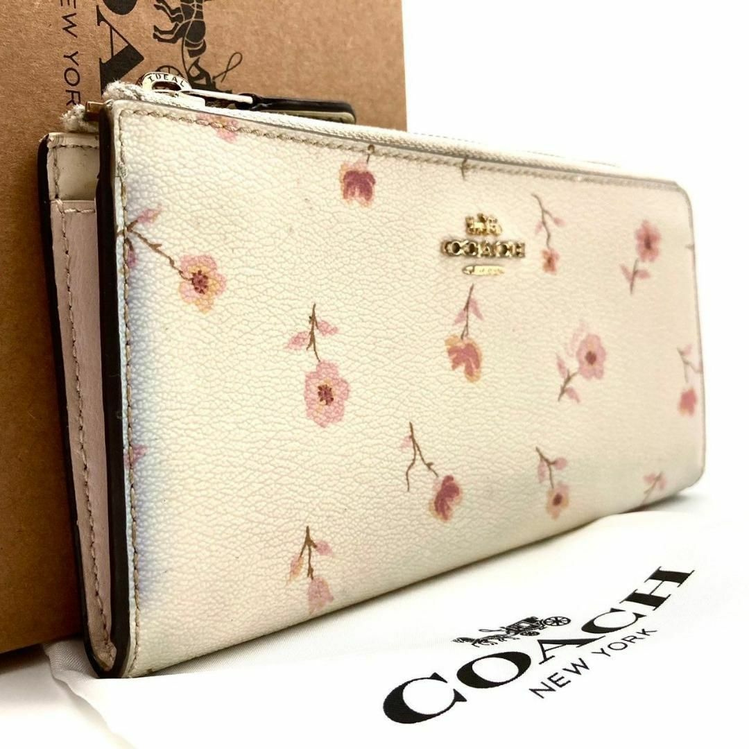 COACH(コーチ)のコーチ 長財布 キャンバス地 ホワイト 花柄 60403 レディースのファッション小物(財布)の商品写真