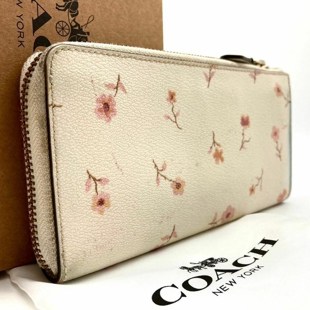 COACH(コーチ)のコーチ 長財布 キャンバス地 ホワイト 花柄 60403 レディースのファッション小物(財布)の商品写真