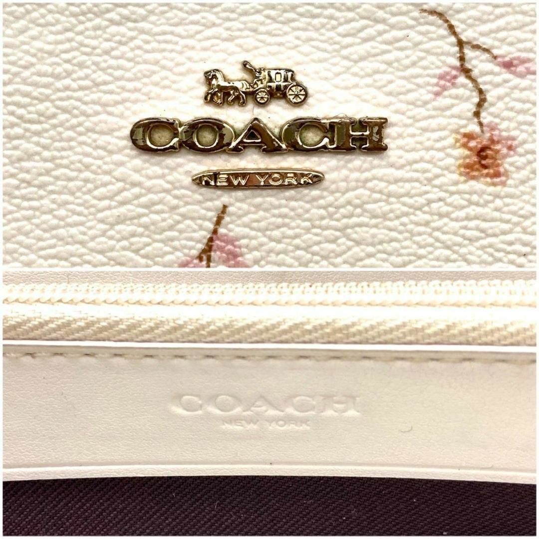 COACH(コーチ)のコーチ 長財布 キャンバス地 ホワイト 花柄 60403 レディースのファッション小物(財布)の商品写真