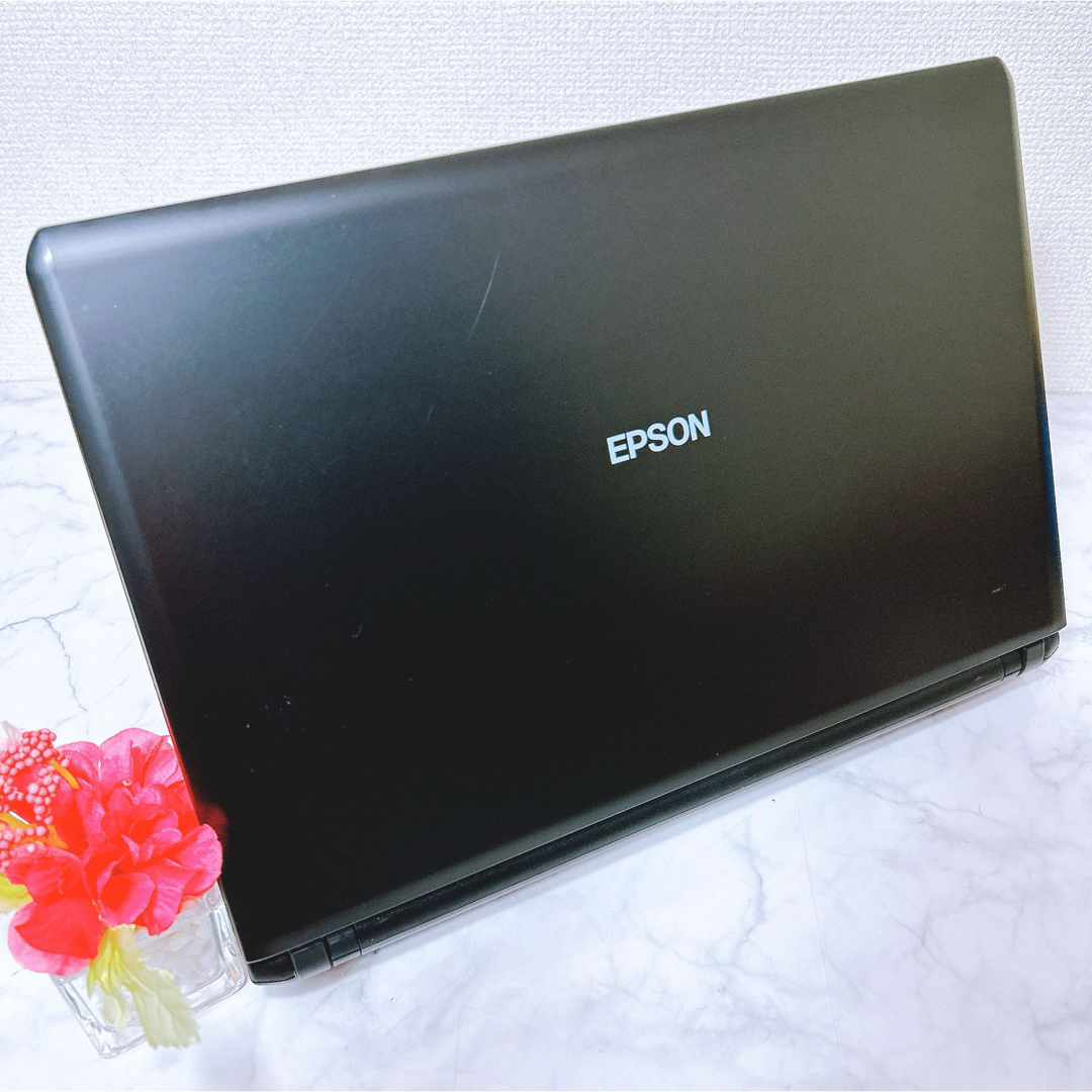 EPSON(エプソン)のノートパソコン 71 すぐに使える✨大容量✨人気のブラック✨高性能✨TVer視聴 スマホ/家電/カメラのPC/タブレット(ノートPC)の商品写真