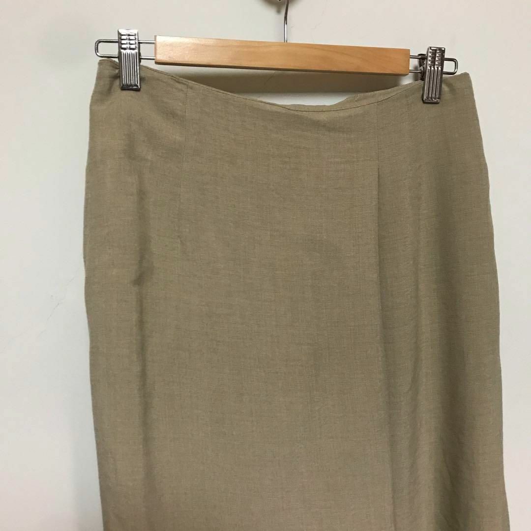 イルサフィ　リボン付きスカート　ベージュ　ロング　おしゃれ カジュアル レディースのスカート(ロングスカート)の商品写真