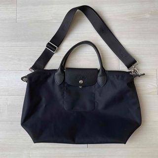 ロンシャン(LONGCHAMP)のロンシャン　ナイロンバッグ　ルプリアージュ　m ブラック　黒　ショルダー(ショルダーバッグ)