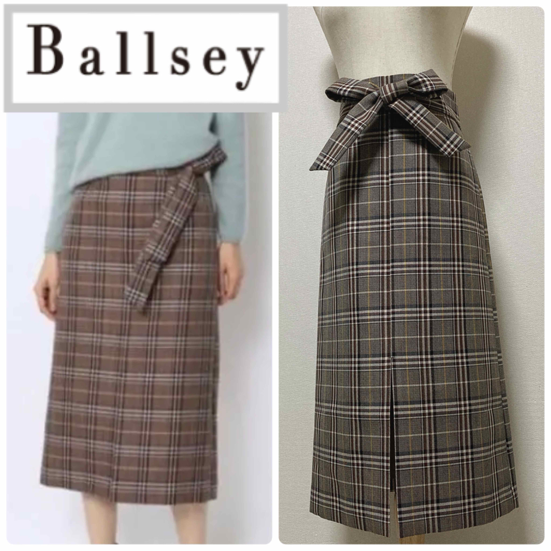 Ballsey(ボールジィ)のボールジィ　チェック柄フロントスリットスカート レディースのスカート(ロングスカート)の商品写真