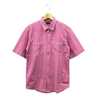 ステューシー(STUSSY)のステューシー STUSSY 半袖チェックシャツ    メンズ L(シャツ)