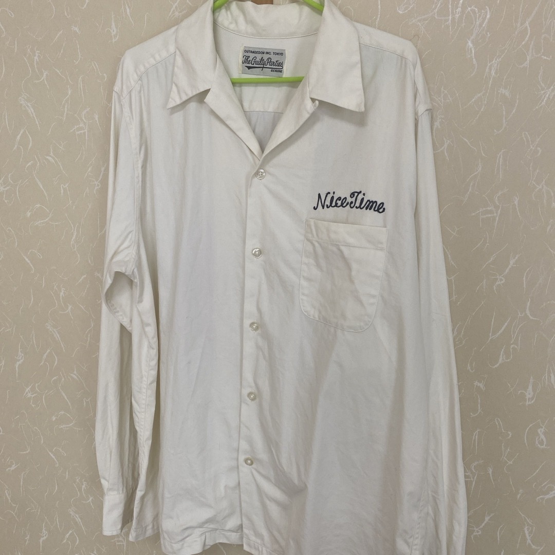 WACKO MARIA(ワコマリア)のワコマリア  ファイヤーガール　XL アロハシャツ　長袖　開襟　刺繍　オンナ メンズのトップス(シャツ)の商品写真