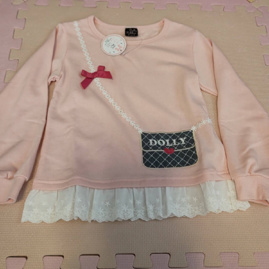 ドーリーリボン　長袖　130 キッズ/ベビー/マタニティのキッズ服女の子用(90cm~)(Tシャツ/カットソー)の商品写真