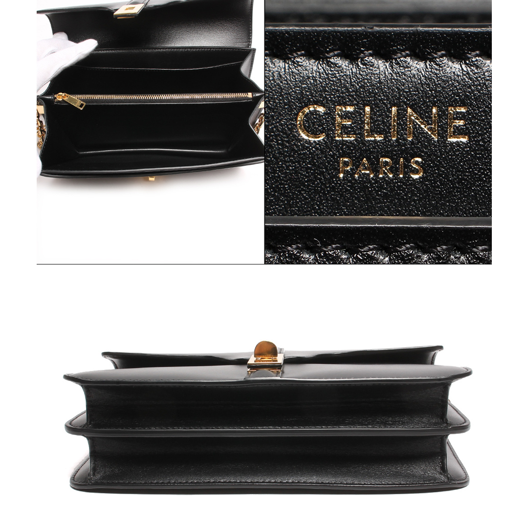 celine(セリーヌ)のセリーヌ レザーショルダーバッグ ターンロック ゴールド金具 レディース レディースのバッグ(ショルダーバッグ)の商品写真