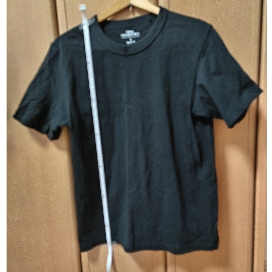 GU(ジーユー)のGU　Tシャツ　黒　二枚セット メンズのトップス(Tシャツ/カットソー(半袖/袖なし))の商品写真