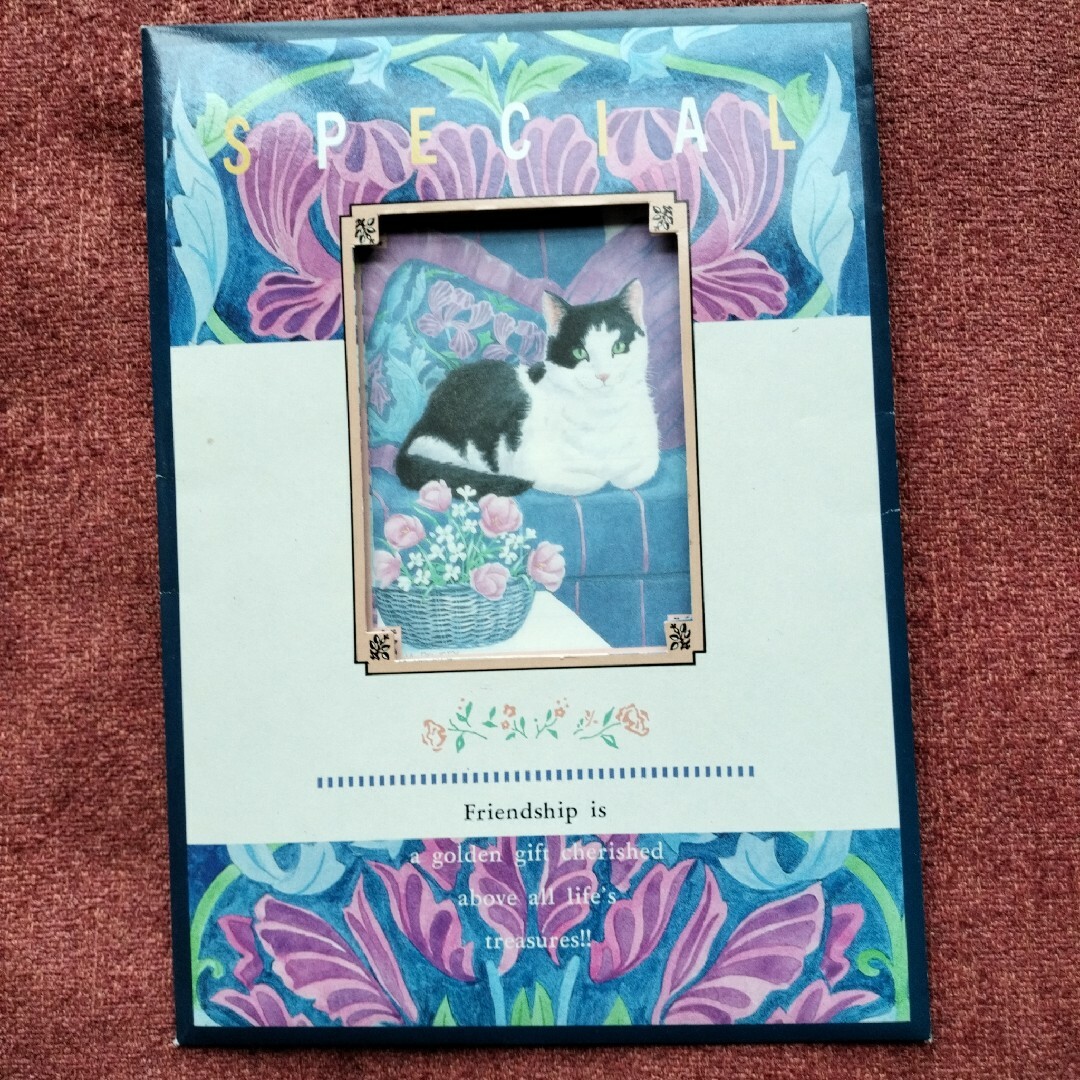 ビンテージ　レターセット　猫　ねこ ハンドメイドの文具/ステーショナリー(カード/レター/ラッピング)の商品写真