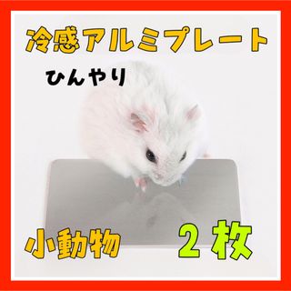 HQ11冷感アルミプレート 10×6cm　２個 小動物 熱中症対策 ハムスター (小動物)