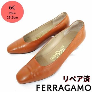 サルヴァトーレフェラガモ(Salvatore Ferragamo)のサルヴァトーレ・フェラガモ【Ferragamo】シンプル パンプス キャメル(ハイヒール/パンプス)