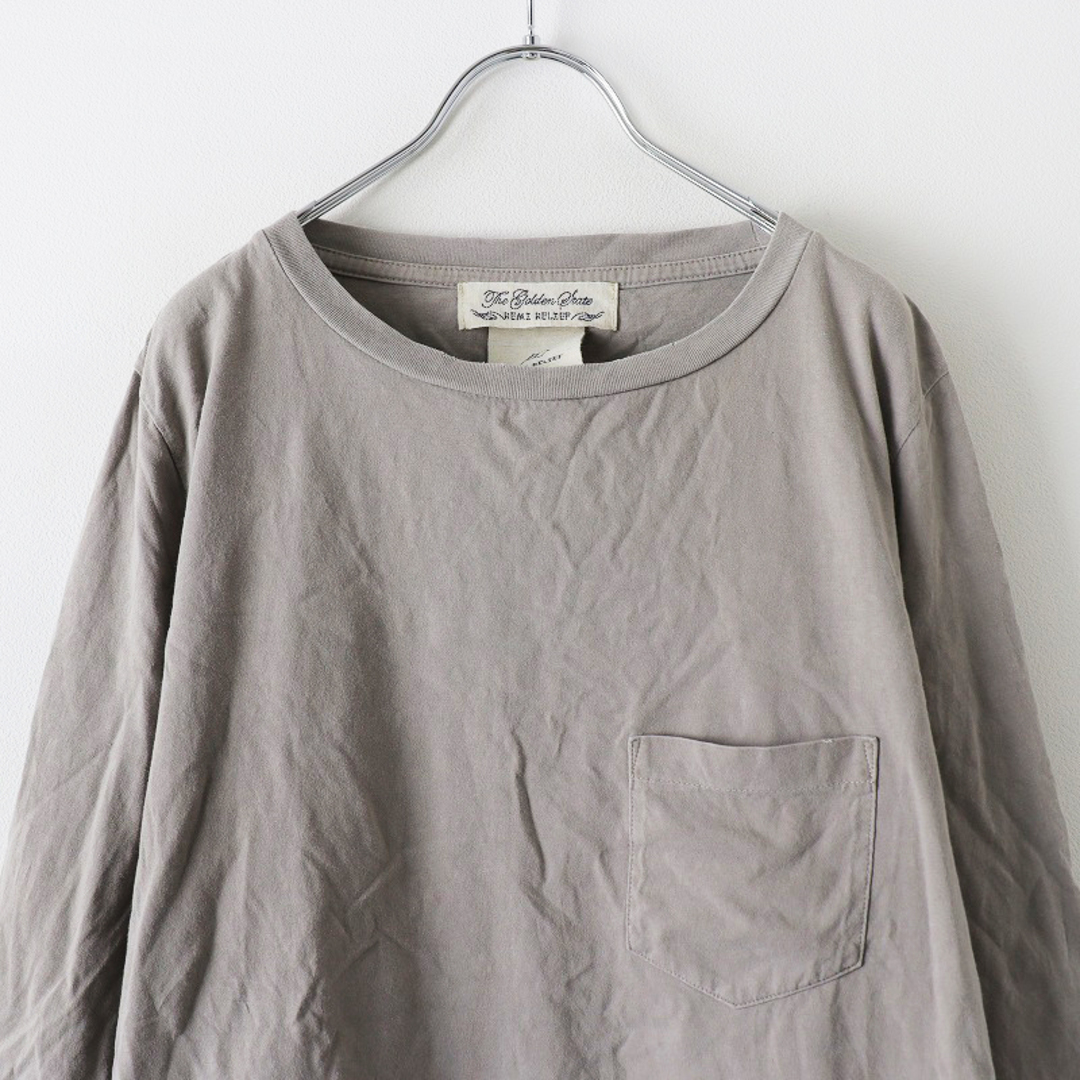 REMI RELIEF(レミレリーフ)のレミレリーフ REMI RELIEF コットン ダメージ加工 ロングTシャツ /グレー系 トップス 長袖  カットソー ヴィンテージ風 【2400013804608】 レディースのトップス(Tシャツ(長袖/七分))の商品写真