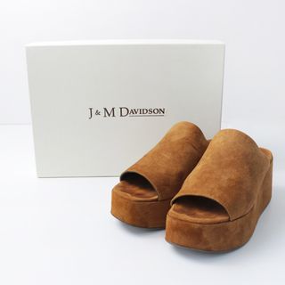 ジェイアンドエムデヴィッドソン(J&M DAVIDSON)の定価3.6万 ジェイアンドエムデヴィッドソン J&M Davidson JUDE スエードサンダル 37/ブラウン 靴 24cm 厚底 【2400013806060】(サンダル)