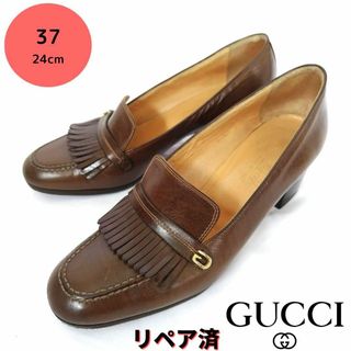 グッチ(Gucci)のGUCCI【グッチ】Gマーク フリンジ ローファー パンプス(ハイヒール/パンプス)