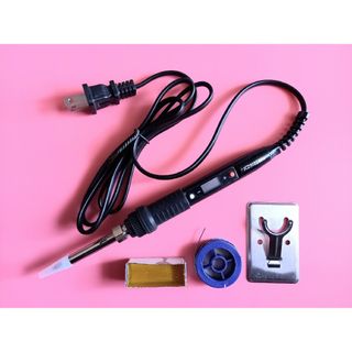 80W 半田はんだごて + はんだ + フラックス + こて台 セット(工具/メンテナンス)