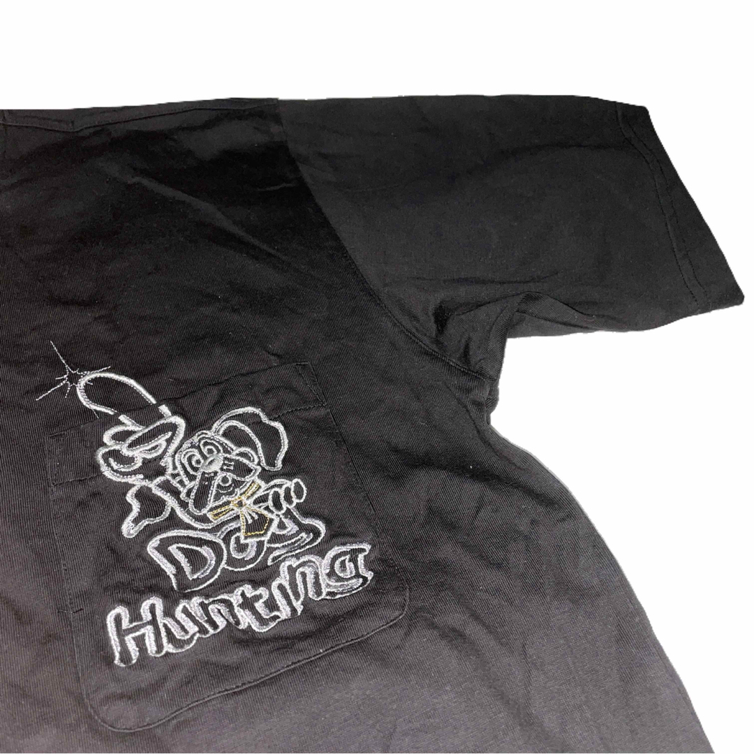 【DOGHUNTING】ドッグ刺繍柄Tシャツ ブラックM  メンズのトップス(Tシャツ/カットソー(半袖/袖なし))の商品写真