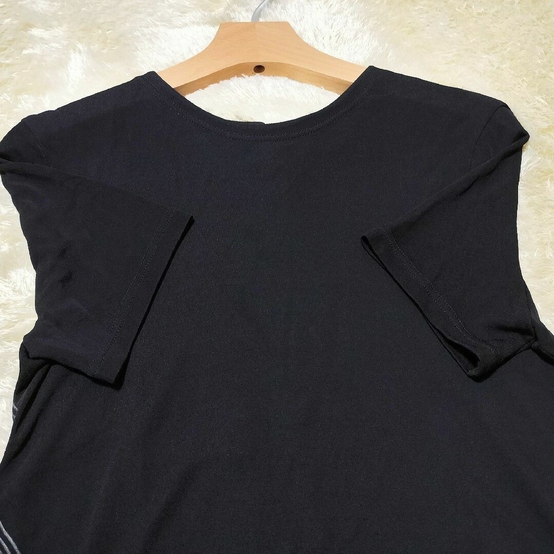 versace ヴェルサーチ 半袖 tシャツ s m 黒 シルバー ラメ 春 レディースのトップス(Tシャツ(半袖/袖なし))の商品写真