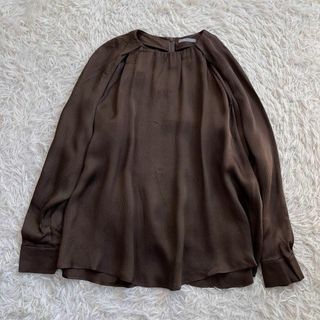 セオリーリュクス(Theory luxe)の【極美品】セオリーリュクス　長袖シャツ ブラウス　レーヨン　光沢生地　21AW(シャツ/ブラウス(長袖/七分))