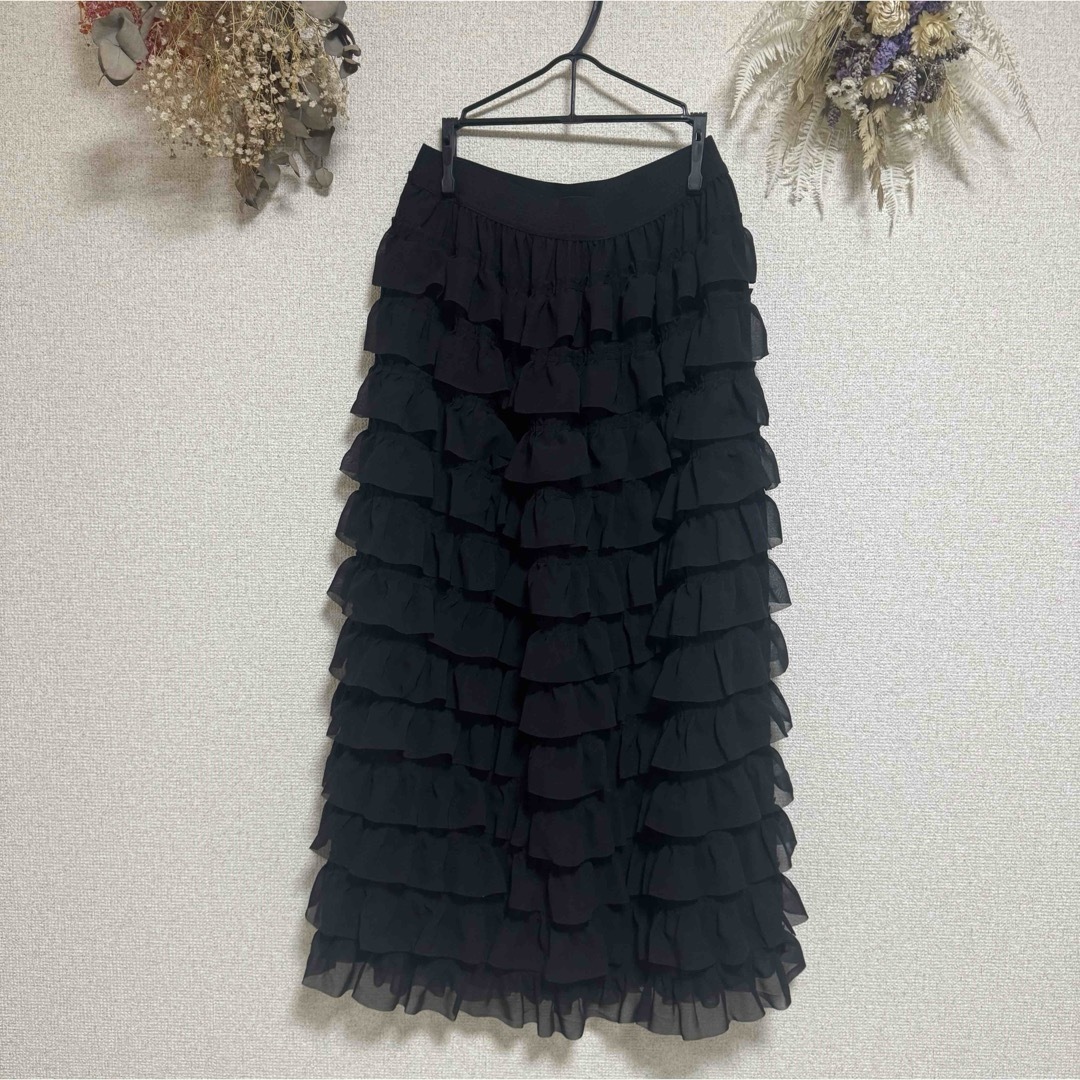 【最終値下げ】sanself ティアードフリルスカート レディースのスカート(ロングスカート)の商品写真