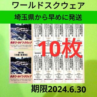 【10枚】東武ワールドスクウェア割引券10枚(遊園地/テーマパーク)