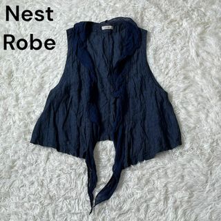 ネストローブ(nest Robe)のnnest robe ネストローブ　インディゴ　リネン　麻　ベスト(ベスト/ジレ)